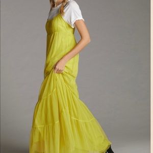 NWT Anthropologie Maeve Tulle Maxi Dresd